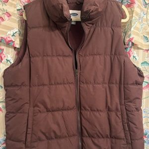 Old Navy Brown Zip Up Puffer Vest Size XXL Unisex